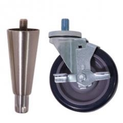 Adjustable 6" heavy-duty legs or 6" casters in lieu of legs